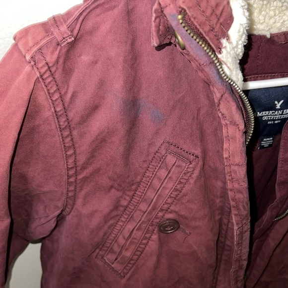 American Eagle Outfitters winter coat. Size medium in burgundy. - Picture 7 of 7